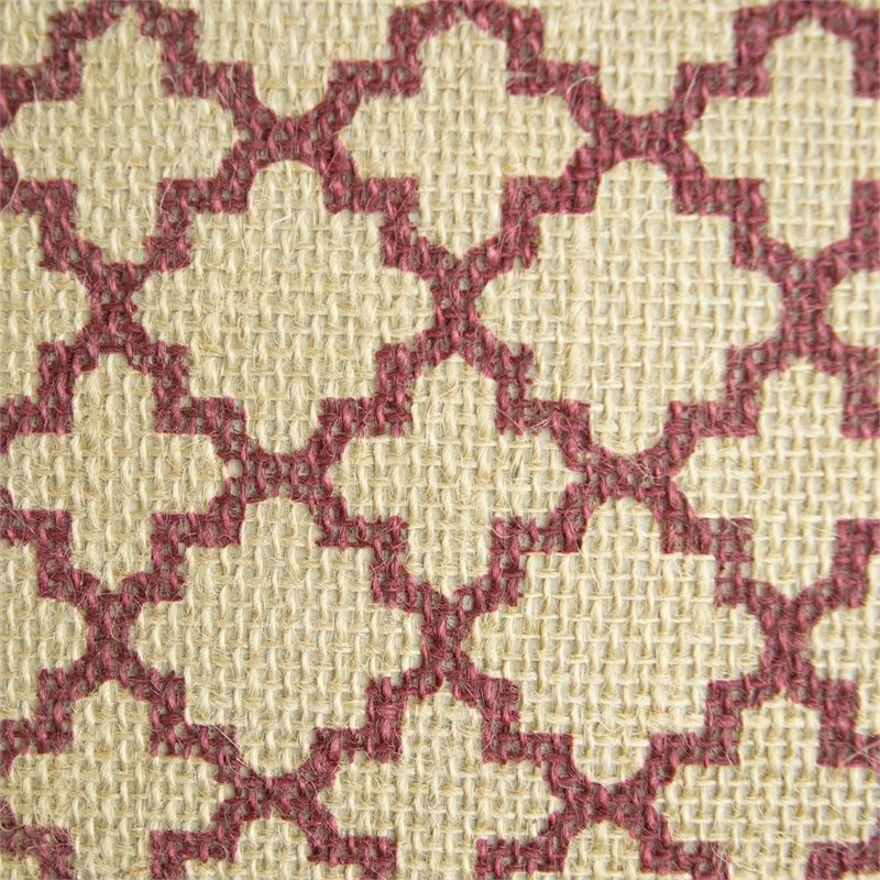 Budget ๐ฏ DII 12" Round Modern Fabric Small Burlap Lattice Storage Bin In Wine Red ๐ - Image 2