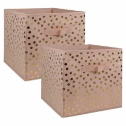 Top 10 โจ DII 11" Square Polyester Cube Dots Millennial Storage Bin In Pink (Set Of 2) ๐ฅฐ