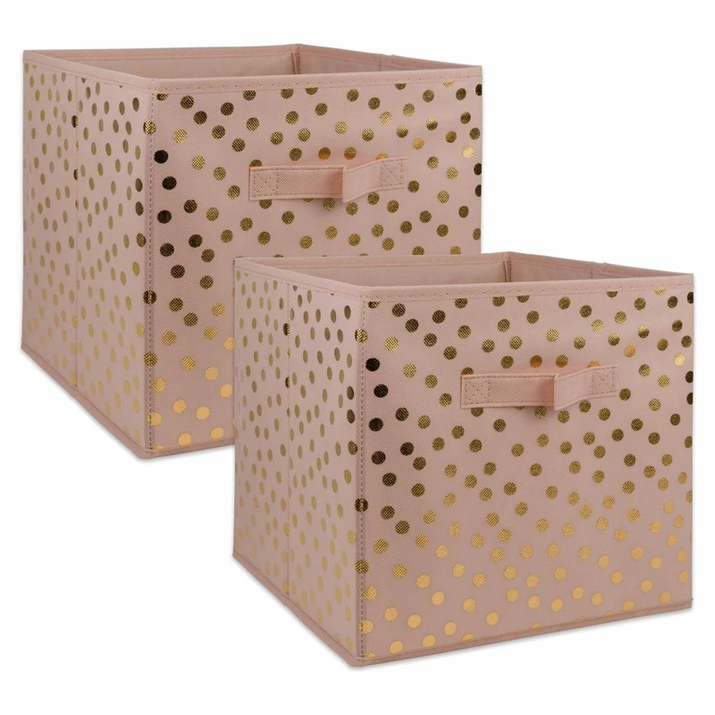 Top 10 โจ DII 11" Square Polyester Cube Dots Millennial Storage Bin In Pink (Set Of 2) ๐ฅฐ