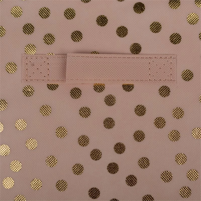 Budget ๐งจ DII 11" Square Polyester Cube Dots Millennial Storage Bin In Pink (Set Of 4) โญ - Image 3