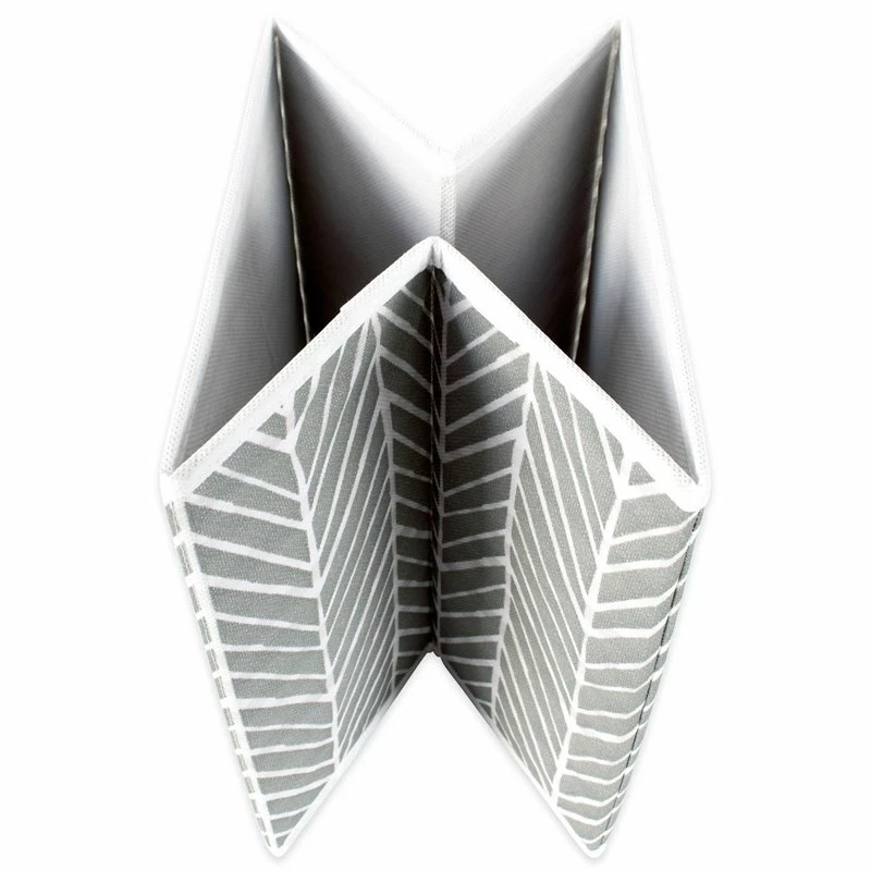Promo ๐ DII 12.9" Square Polyester Cube Herringbone Storage Bin In Gray (Set Of 2) ๐ฏ - Image 2