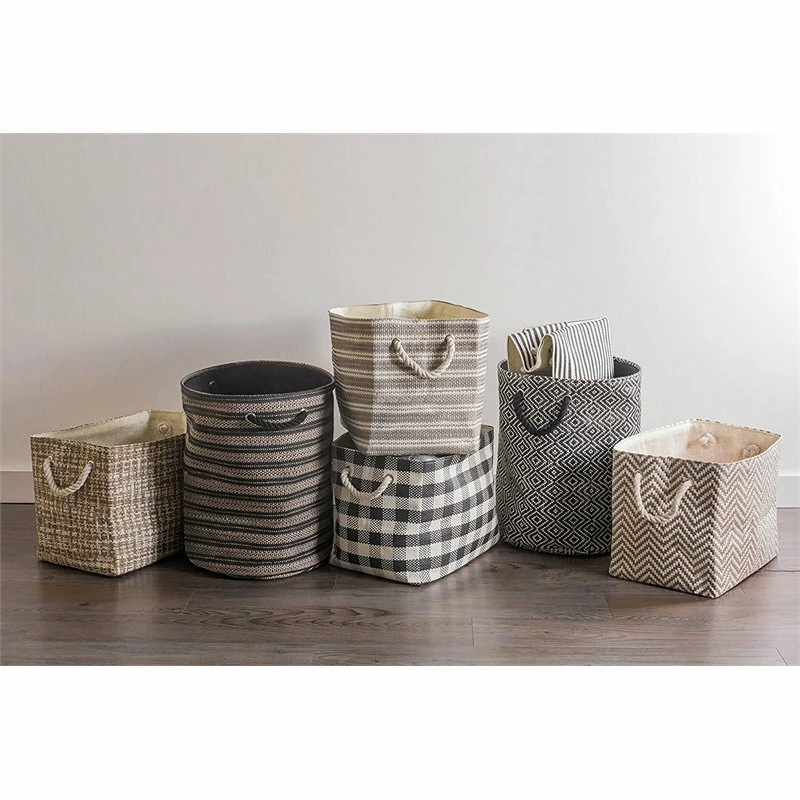 Best deal ๐คฉ DII 15" Round Modern Style Paper Large Basketweave Bin In Stone ๐ฅ - Image 2