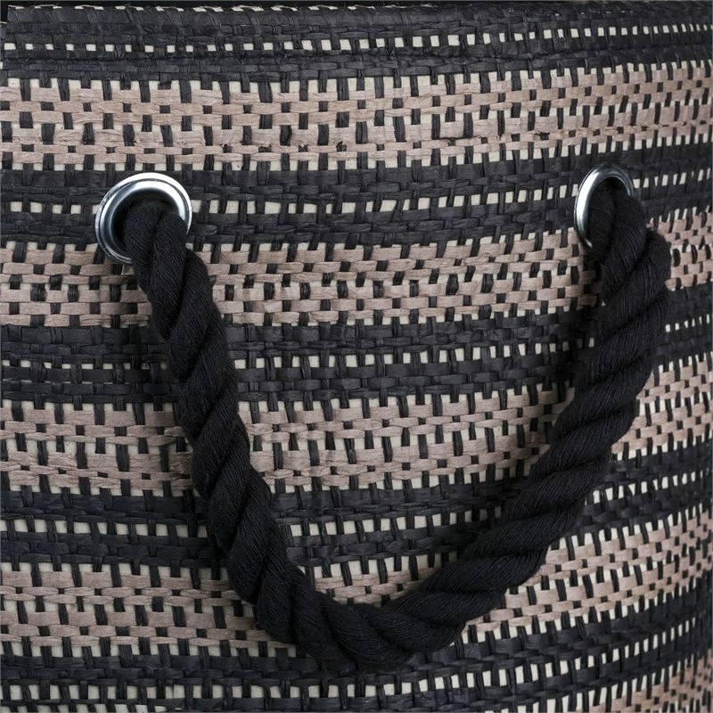 Best deal ๐คฉ DII 15" Round Modern Style Paper Large Basketweave Bin In Stone ๐ฅ - Image 3