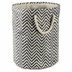 Top 10 😉 DII 15" Round Modern Style Paper Large Chevron Bin In Black Finish 🤩