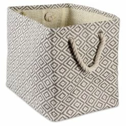 Wholesale 😀 DII Rectangle Modern Style Paper Small Geo Diamond Storage Bin In Gray 🧨