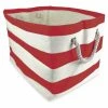 Best deal ✨ DII 14" Rectangle Modern Paper Medium Stripe Basket In Red Finish ❤️