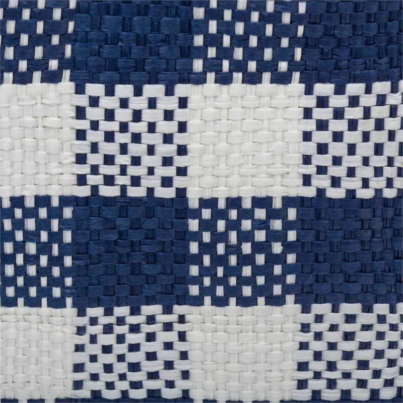 Best reviews of 😀 DII 13.75" Round Modern Style Paper Medium Checkers Bin In Navy 🔥 - Image 3