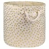 Best reviews of 🛒 DII Round Modern Style Polyester Dots Medium Storage Bin In Gold 👏