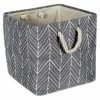 Best deal 🛒 DII 11" Square Modern Polyester Herringbone Storage Bin In Gray 😉