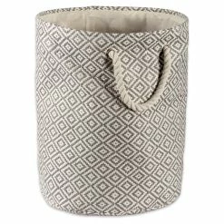 Top 10 🔔 DII Round Modern Paper Geo Diamond Small Storage Bin In Gray 🎉