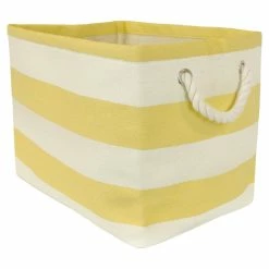 Best Pirce ๐ฏ DII Rectangle Modern Style Paper Stripe Small Storage Bin In Yellow โ๏ธ