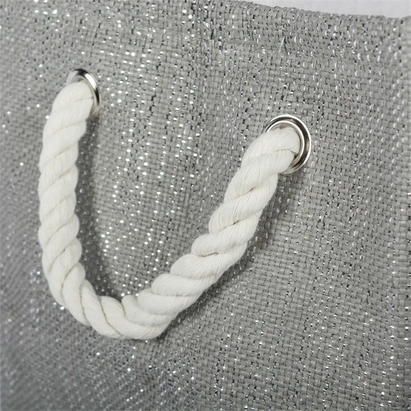 Promo โค๏ธ DII Rectangle Modern Paper Lurex Small Storage Bin In Gray/Silver ๐ - Image 3