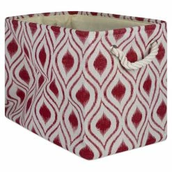 Best reviews of 😀 DII Rectangle Modern Style Polyester Ikat Medium Storage Bin In Barn Red 😍