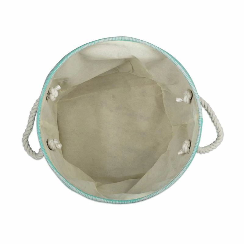 Coupon โจ DII Round Modern Polyester Keeping Score Medium Storage Bin In Aqua Blue โ - Image 3