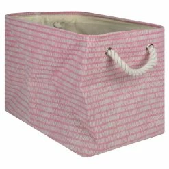 Top 10 🔔 DII Rectangle Modern Polyester Keeping Score Large Storage Bin In Pink Sorbet ✔️
