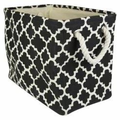 Best Sale ❤️ DII Rectangle Modern Polyester Lattice Large Storage Bin In Black 😍