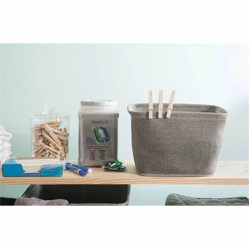 Best deal ๐ DII 10" Trapezoid Fabric Zig-Zag Storage Bin In Variegated Gray (Set Of 2) โจ - Image 2