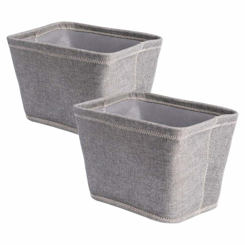 Best deal ๐ DII 10" Trapezoid Fabric Zig-Zag Storage Bin In Variegated Gray (Set Of 2) โจ