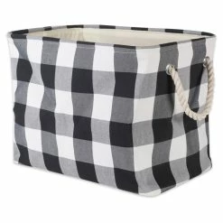 Best Pirce ๐ DII Rectangle Polyester Buffalo Check Large Storage Bin In Black/White ๐ฅฐ