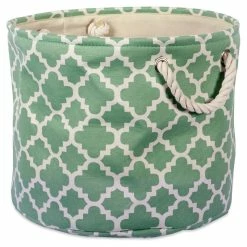 Best deal ⭐ DII Round Modern Polyester Lattice Small Storage Bin In Bright Green 🥰