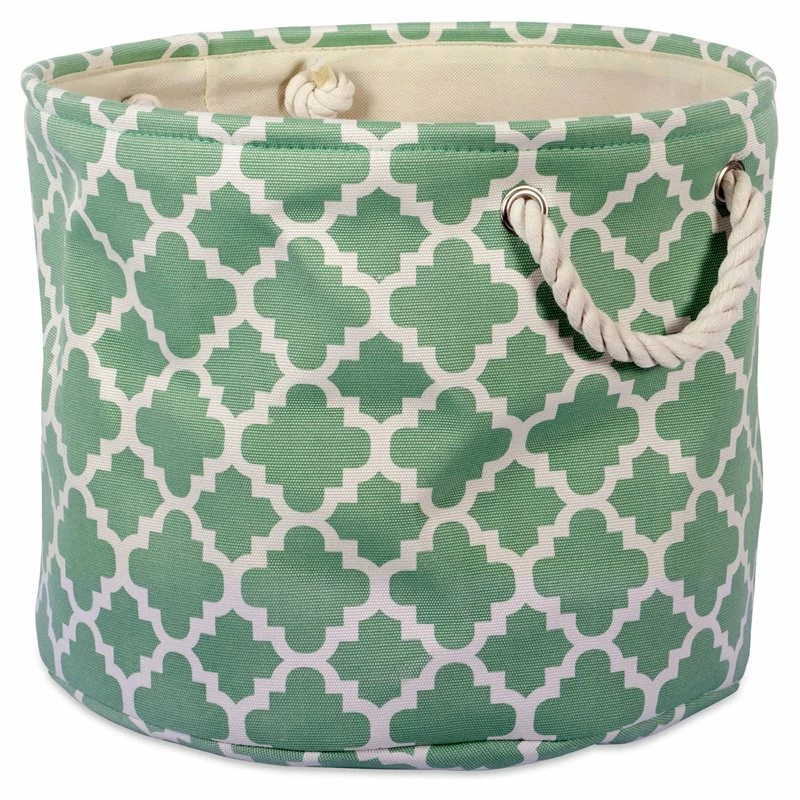 Best deal โญ DII Round Modern Polyester Lattice Small Storage Bin In Bright Green ๐ฅฐ