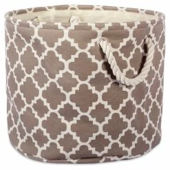 Best reviews of ๐ DII Round Modern Polyester Lattice Large Storage Bin In Brown โค๏ธ
