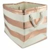 Best reviews of 👏 DII Rectangle Modern Style Paper Stripe Medium Storage Bin In Copper 🤩