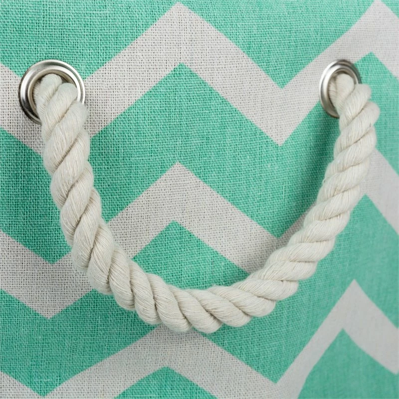 Best deal 😉 DII Rectangle Modern Polyester Chevron Large Storage Bin In Aqua Blue 🛒 - Image 3