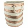 Best Pirce ✔️ DII Round Modern Style Paper Stripe Medium Storage Bin In Copper 🤩