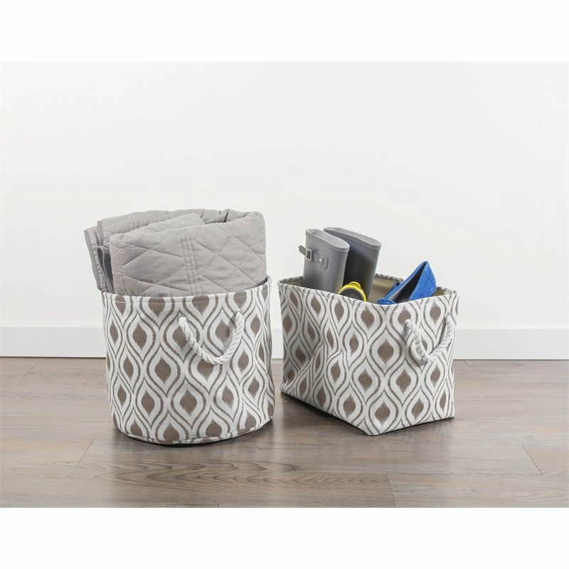 Top 10 ๐คฉ DII Round Modern Style Polyester Ikat Large Storage Bin In Stone ๐งจ - Image 2