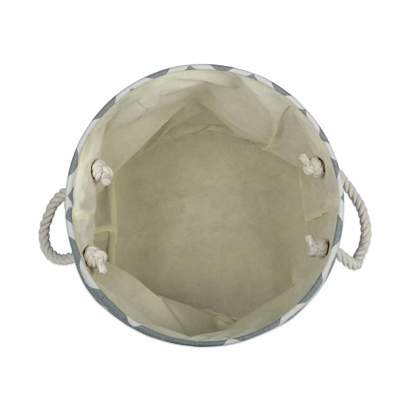 Flash Sale โญ DII 16" Round Modern Polyester Chevron Large Storage Bin In Gray ๐ - Image 2