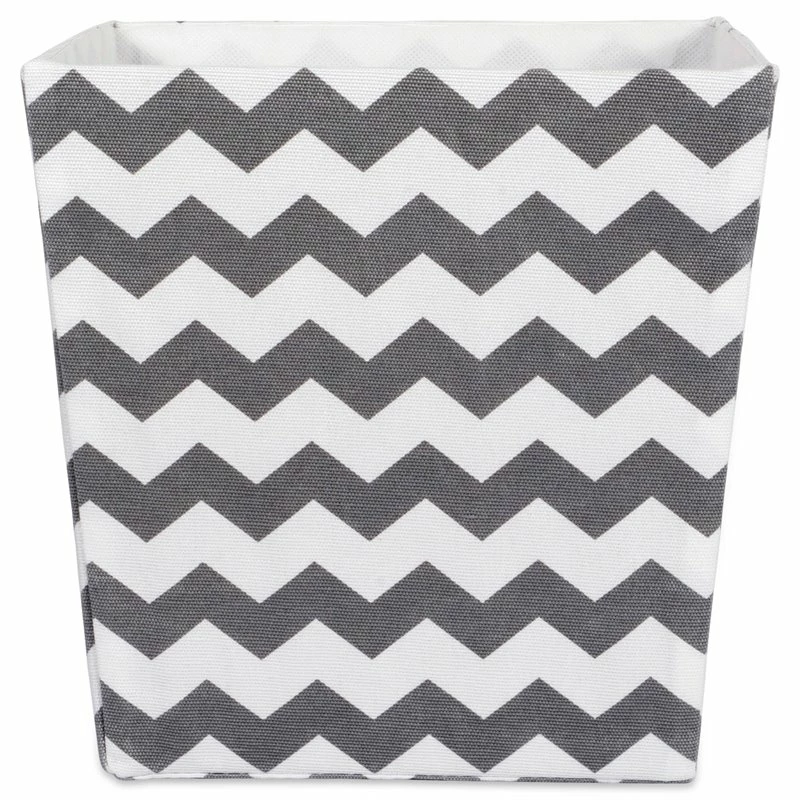 Discount 💯 DII 12.9" Trapezoid Modern Polyester Chevron Storage Bin In Gray 💯 - Image 3