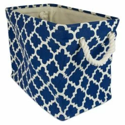 Best deal 😍 DII Rectangle Modern Polyester Lattice Medium Storage Bin In Navy ❤️