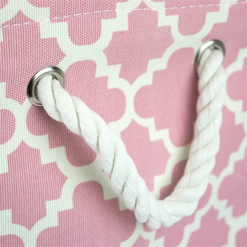 Hot Sale ⭐ DII Rectangle Modern Polyester Lattice Large Storage Bin In Rose Pink 🔔 - Image 3