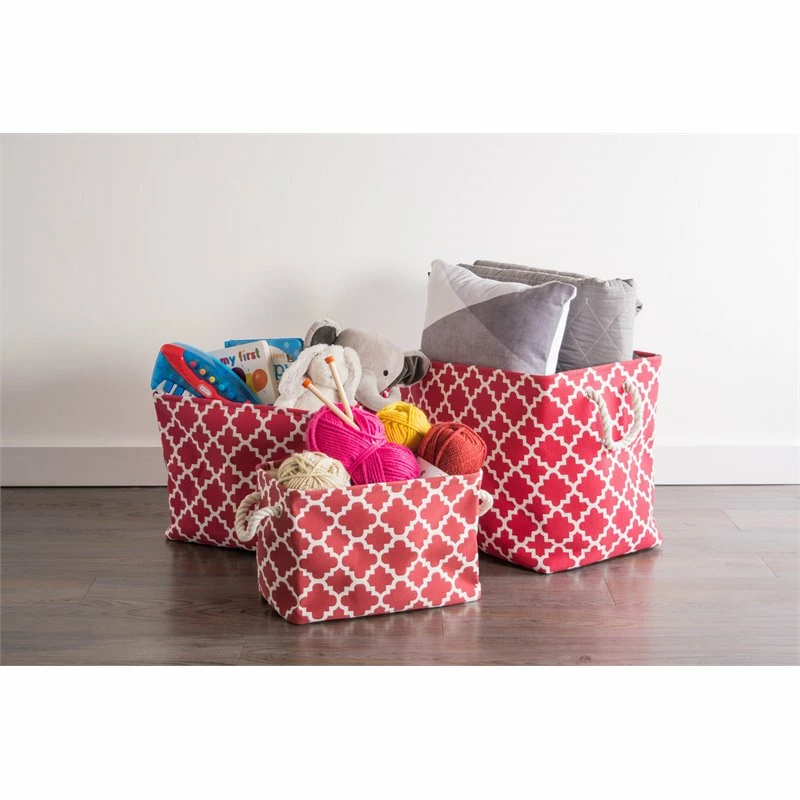 Deals ๐ DII Rectangle Modern Polyester Lattice Medium Storage Bin In Rust Orange ๐ฅฐ - Image 2