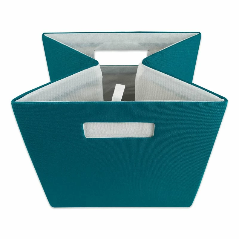 Deals ๐ DII 12.9" Square Modern Polyester Cube Solid Storage Bin In Teal Blue ๐คฉ - Image 3