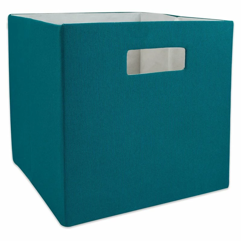 Deals ๐ DII 12.9" Square Modern Polyester Cube Solid Storage Bin In Teal Blue ๐คฉ