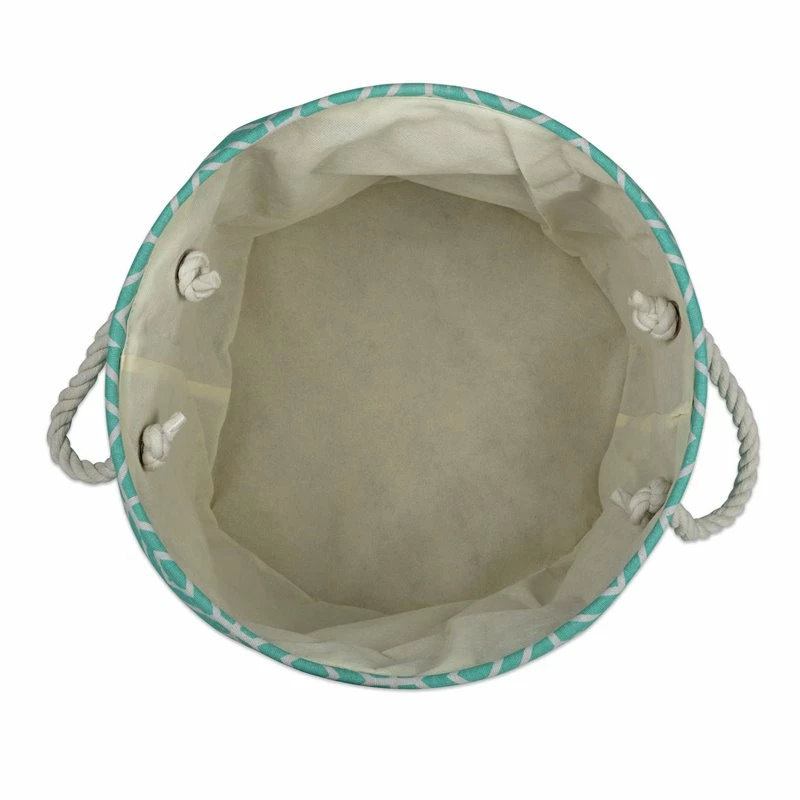 Best deal ๐ DII Round Modern Polyester Stained Glass Large Storage Bin In Aqua Blue ๐ - Image 2