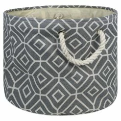 Best reviews of ๐ DII Round Modern Polyester Stained Glass Large Storage Bin In Gray ๐