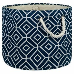 Best Pirce ๐ DII Round Modern Polyester Stained Glass Medium Storage Bin In Navy ๐งจ