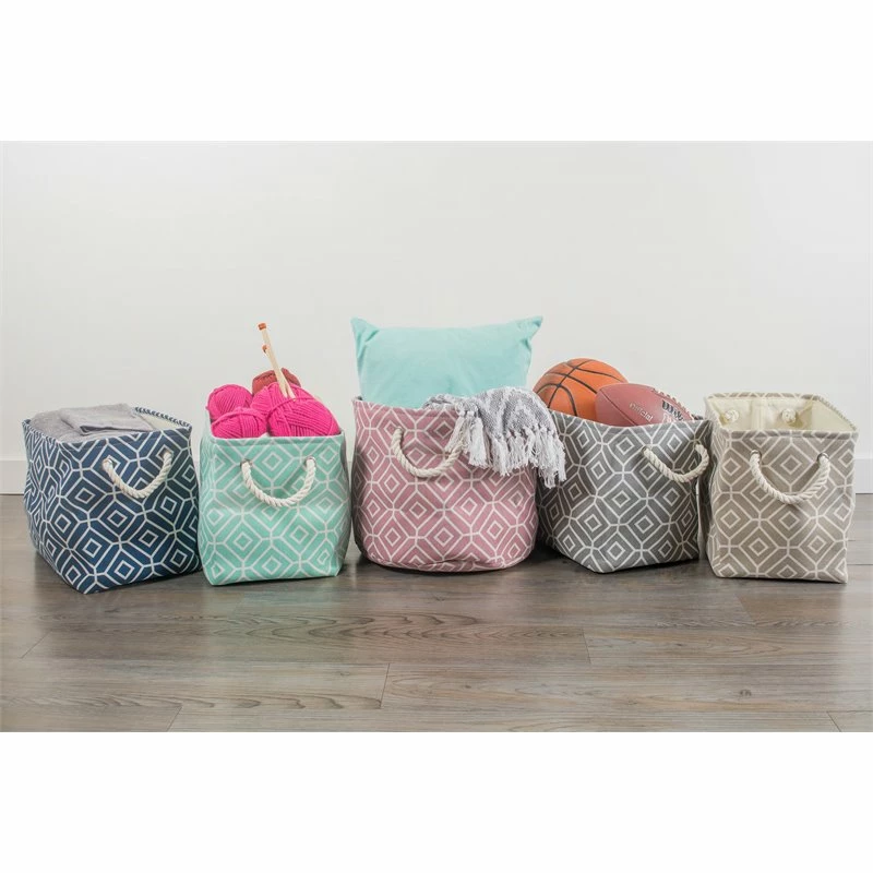 Best Pirce 👏 DII Rectangle Modern Polyester Stained Glass Medium Storage Bin In Stone 🥰 - Image 2