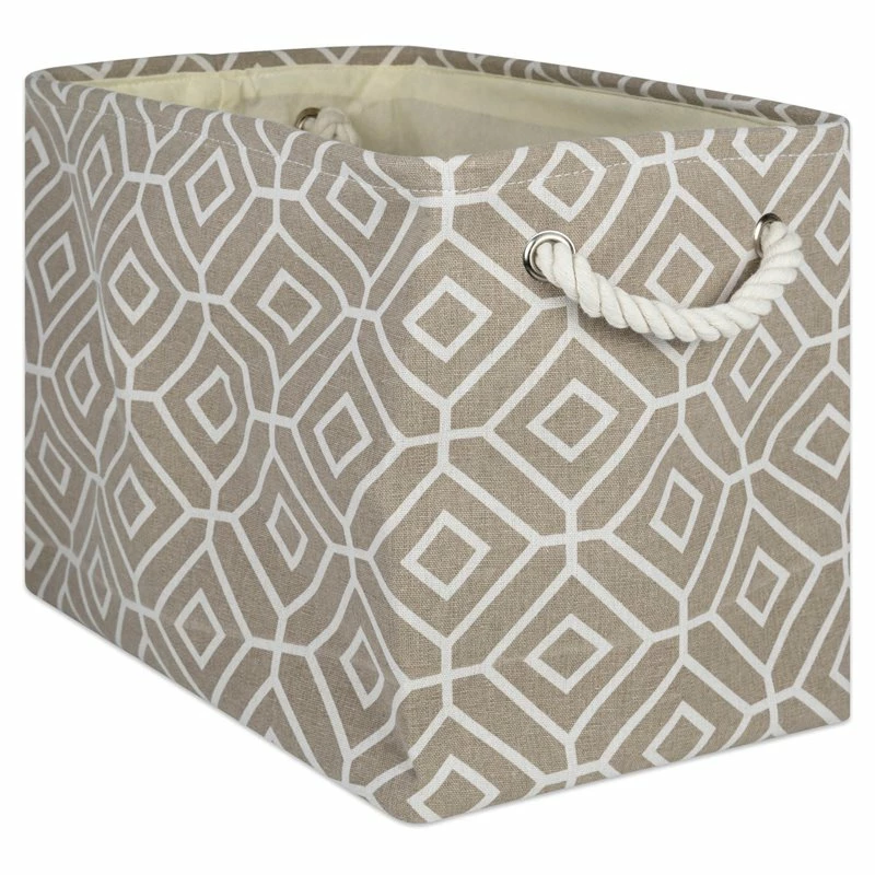 Best Pirce 👏 DII Rectangle Modern Polyester Stained Glass Medium Storage Bin In Stone 🥰