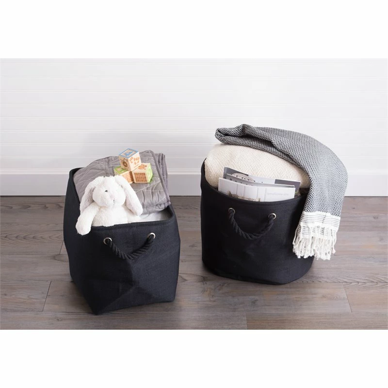 Best deal ๐ DII Rectangle Modern Polyester Large Storage Bin In Variegated Black ๐ - Image 2