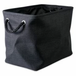 Best deal 😀 DII Rectangle Modern Polyester Large Storage Bin In Variegated Black 🛒