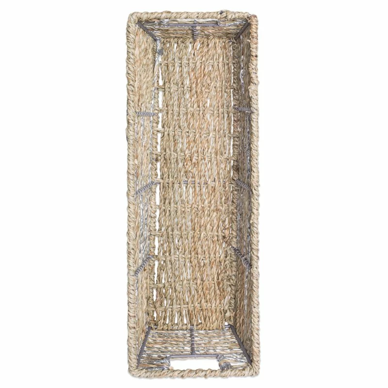 Budget ๐ฅ DII Trapezoid Modern Seagrass Storage Bin In Metallic Silver (Set Of 2) ๐ฏ - Image 3