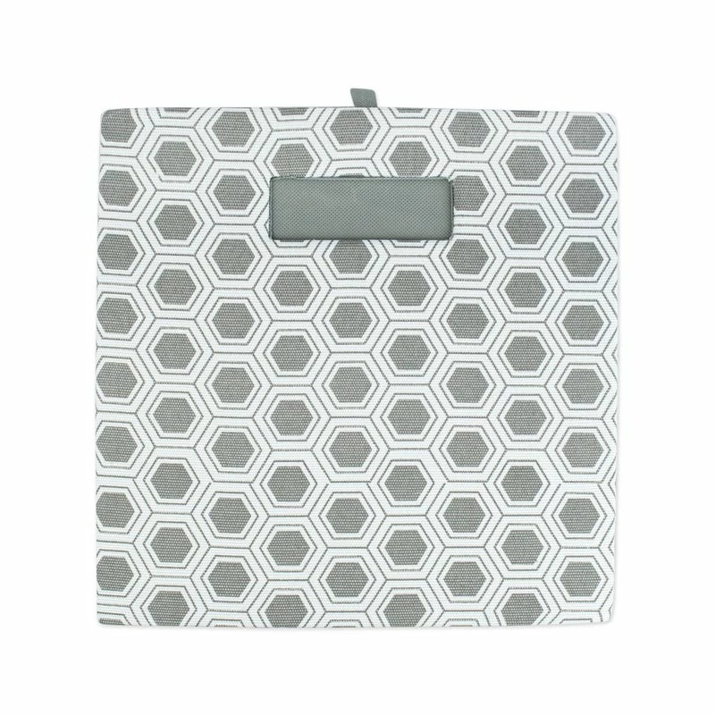Discount ๐ DII 11" Square Modern Polyester Cube Honeycomb Storage Bin In Gray โญ - Image 2