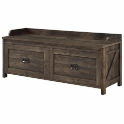 Buy ๐ฅฐ Ameriwood Home SystemBuild Farmington Entryway Storage Bench In Rustic โค๏ธ