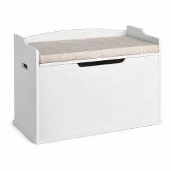 Best Pirce 😉 Costway Wooden Toy Box Kids Storage Chest Lift Top Bench In White 💯