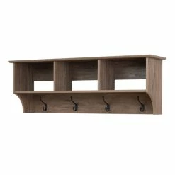 Best Pirce ✔️ Pemberly Row Contemporary 48" Wide Hanging Entryway Shelf In Drifted Gray ⌛