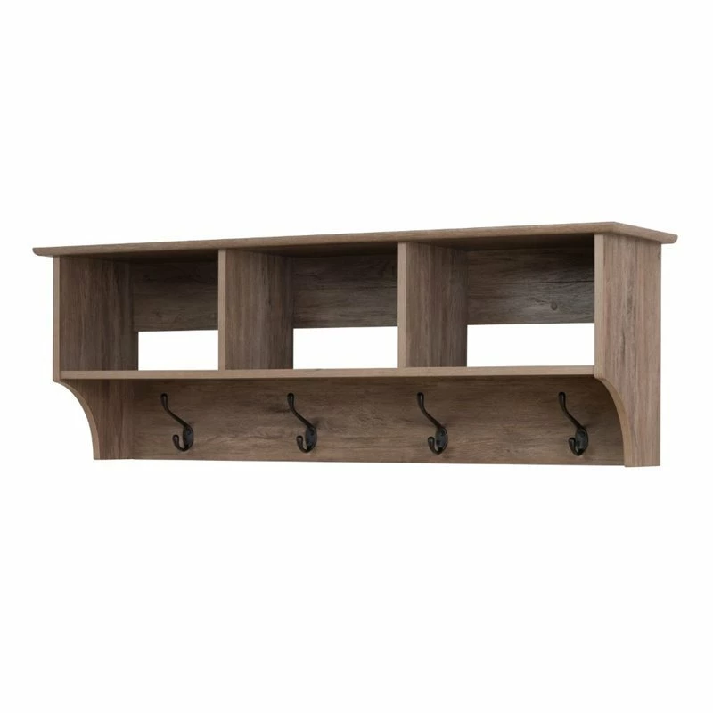 Best Pirce ✔️ Pemberly Row Contemporary 48" Wide Hanging Entryway Shelf In Drifted Gray ⌛